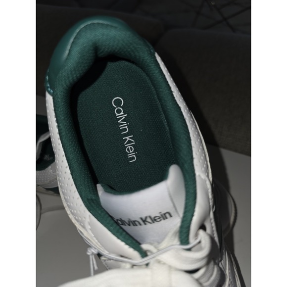Cavin Klein Sneaker Low Top White And Green Model KCNARNIE-R Sz 8M - Picture 5 of 6